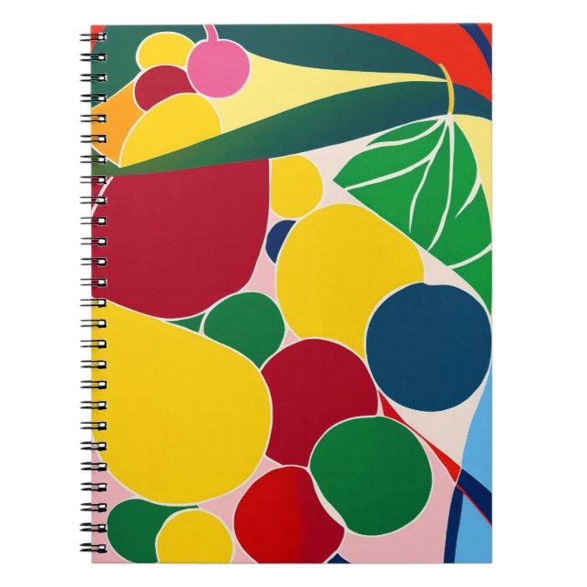 Colorful Abstract Fruit Notebook (Front)