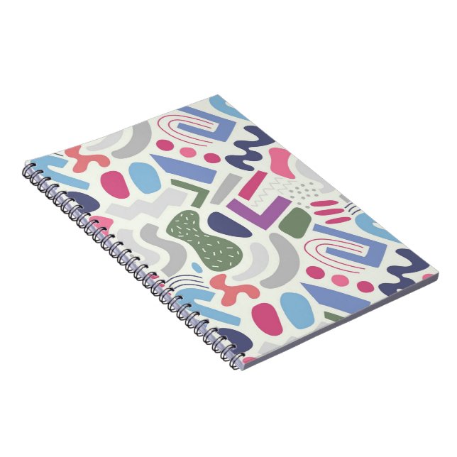 Colorful Abstract Geometric Notebook (Right Side)