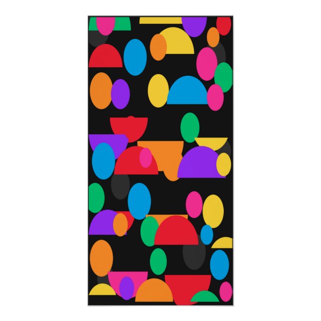 Colorful Abstract Geometric Shapes Pattern – Moder Poster (Front)