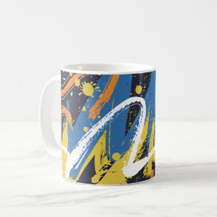 Colorful Abstract Graffiti Brush Strokes Coffee Mug