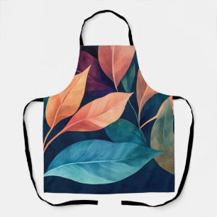 Colorful Abstract Leaves Apron