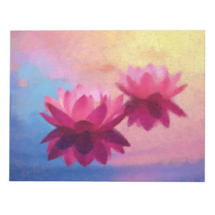 Colorful Abstract Lotus Flowers Notepad