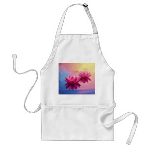 Colorful Abstract Lotus Flowers Standard Apron