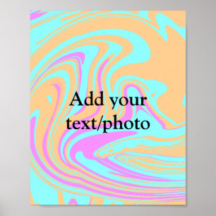 Colorful abstract minimal editable add your text poster
