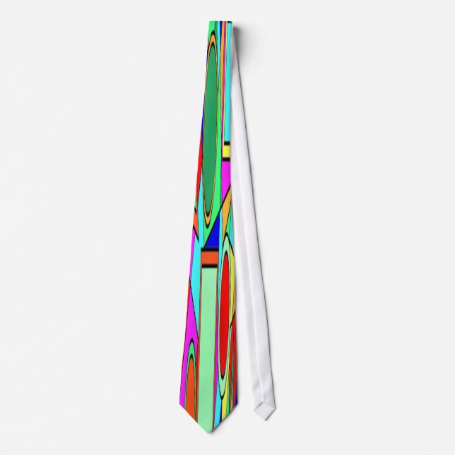COLORFUL ABSTRACT NECK TIE (Front)