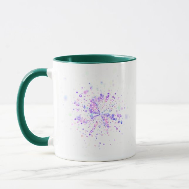 Colorful Abstract Neon Splash Mug (Left)