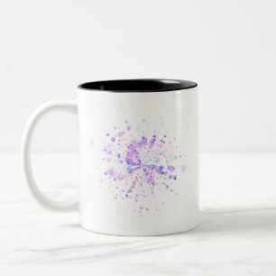 Colorful Abstract Neon Splash Two-Tone Coffee Mug