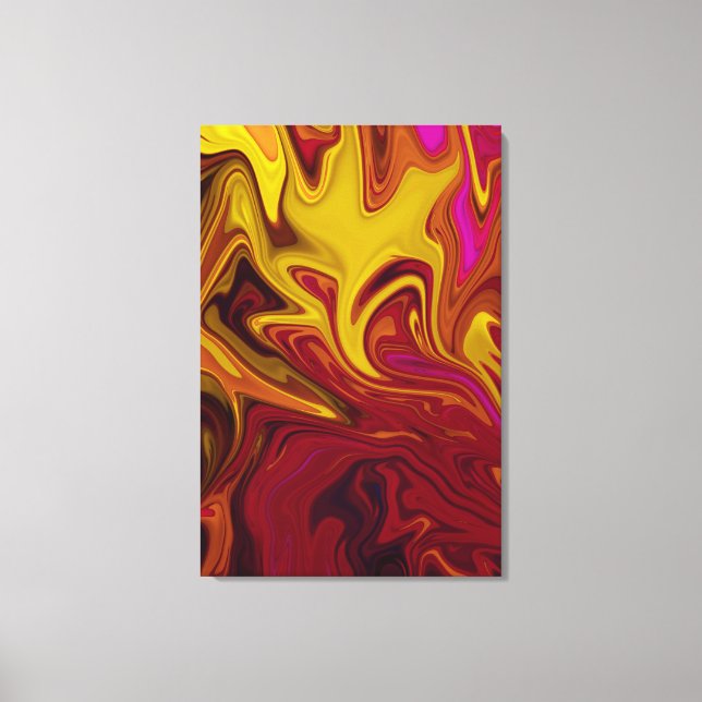 Colorful abstract painting canvas print (Front)
