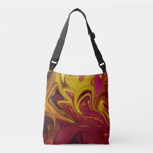 Colorful abstract painting crossbody bag