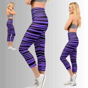 Colorful Abstract Pattern Capri Leggings