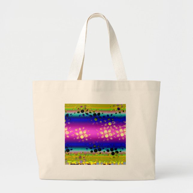 Colorful Abstract Pattern Large Tote Bag (Front)