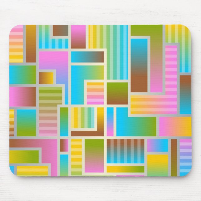 COLORFUL ABSTRACT PATTERN MOUSE MAT (Front)
