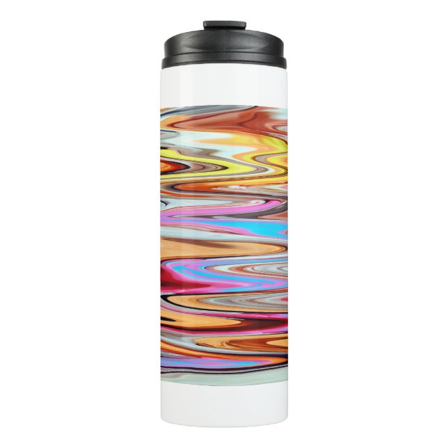 Colorful abstract pattern   thermal tumbler (Front)