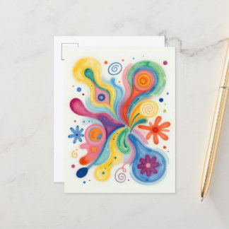 Colorful Abstract Patterns  Postcard