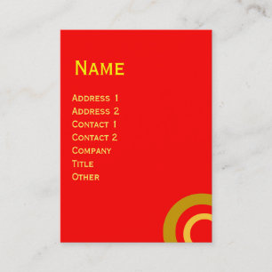 COLORFUL ABSTRACT RED YELLOW CIRCLES BUSINESS CARD