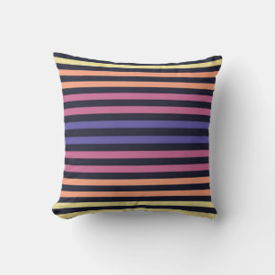 Colorful Abstract retro stripes Purple texture Cushion