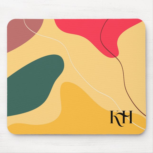 Colorful abstract shapes background mouse pad (Front)