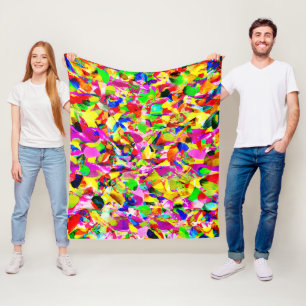 Colorful Abstract Spectrum Pattern Fleece Blanket