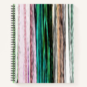 Colorful Abstract Stripes #123 Notebook