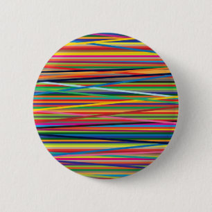 Colorful abstract stripes design 6 cm round badge