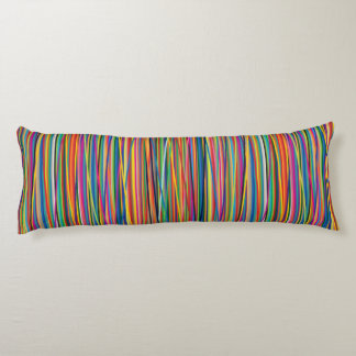 Colorful abstract stripes design body cushion