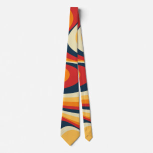 Colorful abstract swirl design tie