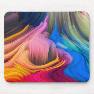 Colorful abstract swirl mouse mat