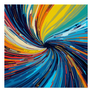 Colorful Abstract Swirl Poster