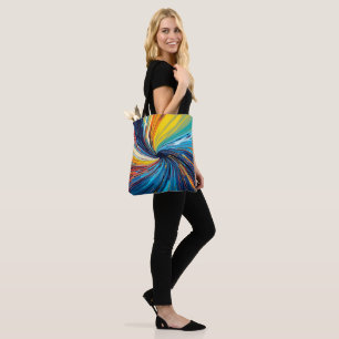 Colorful Abstract Swirl Tote Bag