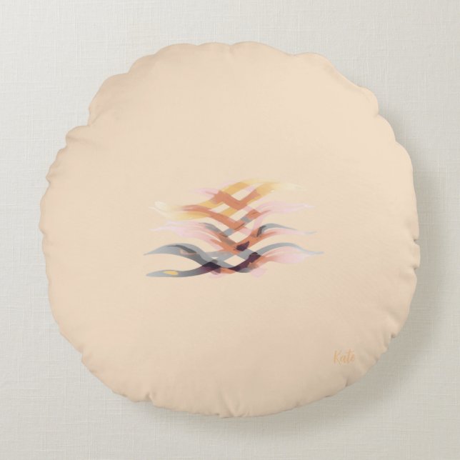 Colorful Abstract Throw Pillow (Front)