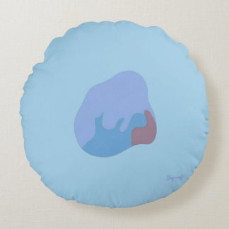 Colorful Abstract Throw Pillow - Blue Toned