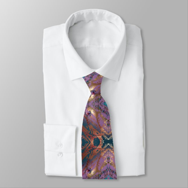 Colorful Abstract Tie (Tied)