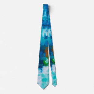 Colorful Abstract Tie Blue for Homecoming or Prom 