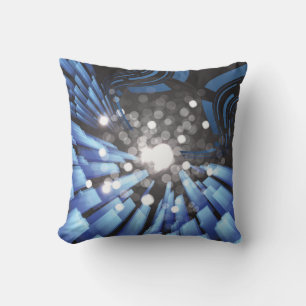 Colorful Abstract Traveling Through Space Cushion