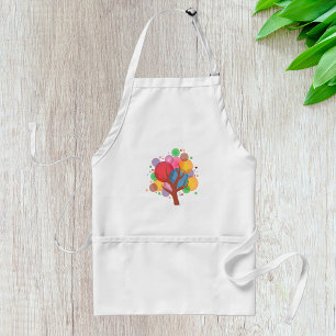 Colorful Abstract Tree of Life Modern Art Standard Apron