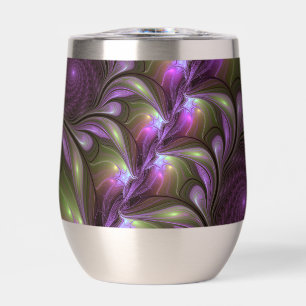 Colorful Abstract Violet Purple Khaki Fractal Art