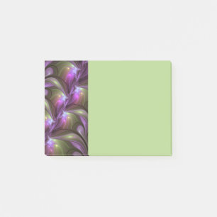 Colorful Abstract Violet Purple Khaki Fractal Art Post-it Notes