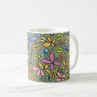 Colorful Abstract Wildflower Garden Coffee Mug