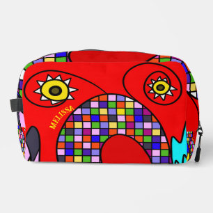 Colorful abstracted dopp kit