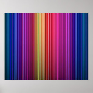 Colorful Acrylic Vertical Rainbow Pattern Poster
