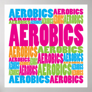 Colorful Aerobics Poster