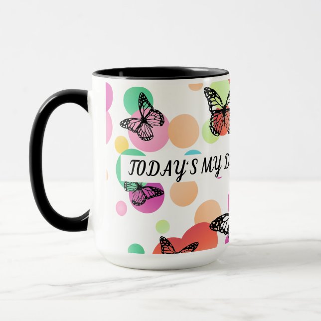 Colorful Aesthetic Butterflies | Whimsical Boho Bu Mug (Left)