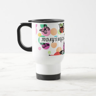 Colorful Aesthetic Butterflies   Whimsical Boho Bu Travel Mug