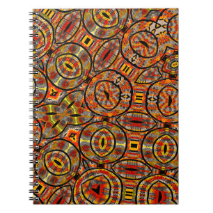 Colorful African fabric - Seamless pattern, illust Notebook