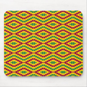 Colorful African Kente Pattern Mouse Mat