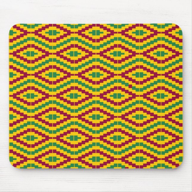 Colorful African Kente Pattern Mouse Mat (Front)