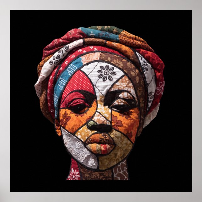 Colorful African Woman Poster (Front)