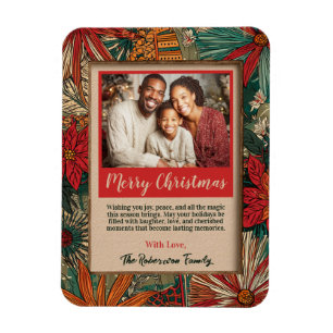 Colorful Afro-Boho Merry Christmas  Magnet