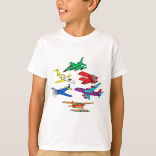 Colorful Airplane Illustrations T-Shirt