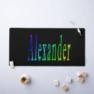 Colorful Alexander Name, Desk Mat